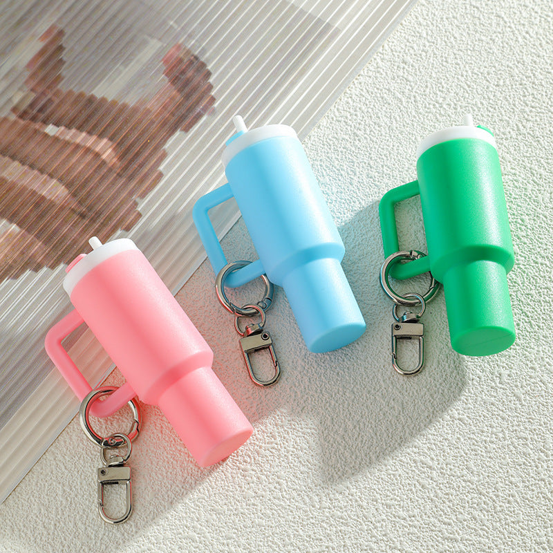 Wholesale 10pcs/pack Keychain Pendant Ice Cup Keychain Can Hold Lipstick Pendant